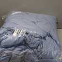 CozyLux Grayish Blue Queen Comforter Set, 3 Pieces Dusty Blue Solid Breathable Quilted Bedding Sets, Luxury Soft Fluffy Bed Set with Down Alternative Comforter All Season (1 Comforter & 2 Pillowcases)