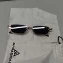 Appassal Y2K Snake Sunglasses for Women Men Narrow Rectangular Y2k Chic Sunnies AP3649 (C1 Gold/Grey)