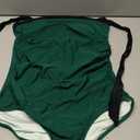 SUUKSESS Women Sexy Tummy Control One Piece Swimsuit Halter Retro Bathing Suit (Large, 68 Green Black)