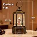 Christmas Snow Globes, 9.37" Church Glitter Water Lantern with Song, 6H Timer Battery & USB Powered Music Box for Christmas Decorations Indoor