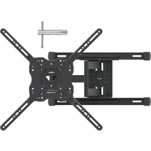 Amazon Basics Full Motion TV Wall Mount with Horizontal Post Installation Leveling for 32" to 86" TVs, Black