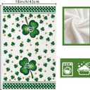 XCHI Lucky Watercolor Green Shamrocks Clovers Coins St. Patrick's Day Kitchen Towels Dish Towels 18x26 Inch Home Kitchen Decorations Hand Towels Set of 2 Drying Dishcloth