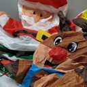 8 FT Christmas Inflatable Outdoor Decoration, Santa Inflatable and Reindeer Christmas Blow up Yard Decorations with LED Lights Outside for Home Roof Lawn Decor