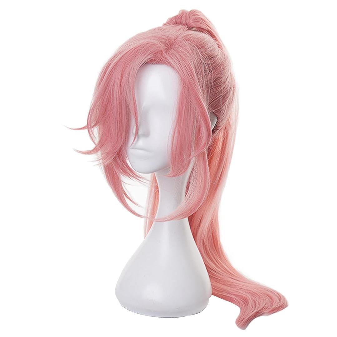 XiongXiongLe Halloween Cherry Blossom Cosplay Wig Women Costumes Pink Long Ponytail Hairs Wigs for Adult Cos Anime Party Cosplay Halloween Comic