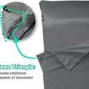Frelaxy Sleeping Bag Liner, Adult Sleep Sack & Travel Sheets & Travel Sleep Sack for Backpacking, Hotel, Hostels & Traveling, Comfy & Easy Care Adults & Kids (Dark Gray - No Zipper)