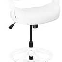 Ergonomic Drafting Chair,Standing Computer Desk Chair,Foot Ring,Lumbar Support,Swivel Task Chair - White