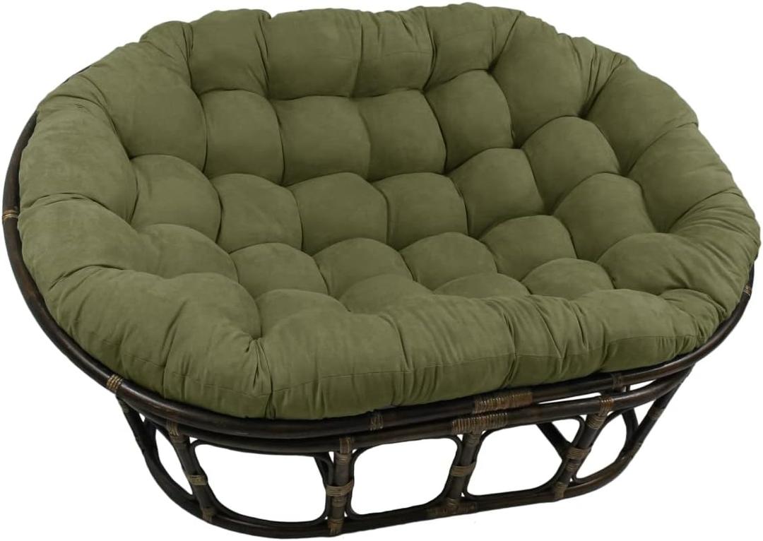 Blazing Needles Microsuede Double Papasan Cushion, 1 Count (Pack of 1), Sage Green