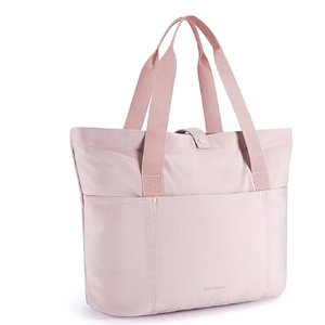 BAGSMART Tote Bag for Women with Zipper, Gym tote with Compartments, Work Tote Nurse Dance Yoga Bag for Travel 20" x 14"