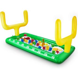 Inflatable Football Field Cooler Football Party Drink Cooler Football Party Decor Inflatable Ice Serving Bar for Game Sports Party Supplies Decorations Drink Beer Food, 53 x 28 in