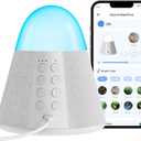 Upgraded Sound Machine with 54 Soothing Sounds, Brown & Pink Noise Sound Machine with App Control, Timer, Night Light, Bluetooth Speaker, Memory Function for Adult, Baby, for Sleep Travel Home