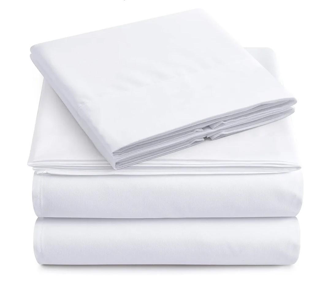 King Size Bed Sheet Set - Luxurious Feeling - 2000 - Breathable & Cooling Sheets - Wrinkle Free - Supreme Collection - White, King Size