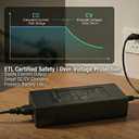 36V Lithium Battery Charger, ETL Certified 42V 2A Charger for Electric Scooter Hoverboard Ebike, Compatible with Gotrax,Jetson,Ninebot,Volpam,Segway, Sisigad,Hover 1 (for 36V Lithium Batteries only)
