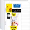 Five Star Insertable Loose Leaf Paper + Study App, 6 Pack, Notebook Paper, College Ruled to Add Pages, Reinforced, 8.5 x 11, 75 Sheets per Pack (170015)