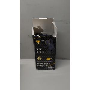 TitanFlex Thor Grip Heavy Duty Black Industrial Nitrile Gloves with Raised Diamond Texture, 8-mil, Latex Free 100 PCs Large