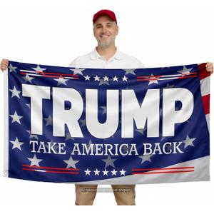 3x5 Ft 2024 Polyester Flag Take America Back - Large American President Republican Single Sided Banner with 2 Grommets - Biden Room flags for Republicans - Political Home Banner - Keep America Great
