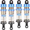 Oiled Shocks Upgraded 66mm/72mm Aluminum Oil Shock Absorber Set for 1/12 1/14 1/16 RC Cars - Compatible with WLtoys 144001, 124019, MJX 16208, HBX & More