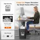 Bonsaii Paper Shredder, 8-Sheet Crosscut Home Office Shredder with 4.2 Gallon Bin, P-4 Security Level Document Shredder Shred Credit Card/Mail/Staple/Clip (C261-C Updated)
