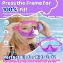 Vvinca Swim Goggles with Nose Cover, 2 Pack Wide View Diving Mask Anti-Fog UV No Leak Toddlers Swimming Goggles for Kids 3-15