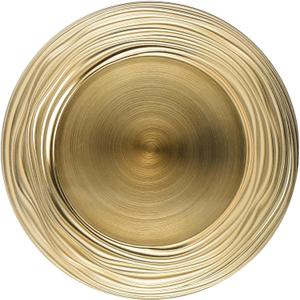 13 Inch Round Charger Plates, Set of 6, Dinner Chargers Bulk Wedding (Gold)