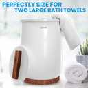 SereneLife Bucket Towel Warmers, White Large Towel Warmer for Spa and Bathroom, Luxury Towel Heater Gifts for Him & Her, Auto Shut-Off, Fits 2 large, Blankets, Bathrobes, PJ's, 13.25" x 13.25" x 18.5"