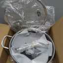 SNOWCLAD Frying Pans Nonstick with Lid,Hybrid Non Stick 5 Quart Saute pan,PFOA Free Cookware,Stainless Steel skillet,12 inch Deep Saute Pan,Dishwasher&Oven Safe,Works on All Cooktops