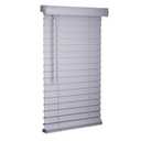LOTUS & WINDOWARE Cordless Faux Wood Blinds, 35" Wide x 72" Long,Smooth,Light Gray, 2 Inch Horizontal Blinds – for Living Room, Bedroom, Interior Door Windows