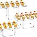 3 Pack Acrylic Dessert Display Riser Set, Desktop Display Stand for Cake, Clear Cupcake Trays for Birthday Party, Weddind and Holidays and festivals