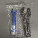 Adjustable AN Fittings Wrench For 3AN-16AN Hose Fitting Spanner Lightweight Aluminum Flat-ended Black With a 6AN Socket-AN8 B-nut Double Hose End Fitting Wrench Blue