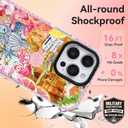 ChiCsFleur for iPhone 12 / iPhone 12 Pro Case, TPU Phone case with Camera Protection for Women Girls Teens - Orange Italian Gift Y2K Collage Coastal Evil Eye Lemon Cherry Design Beach Aesthetic