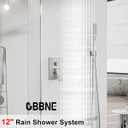 Shower Faucet Set 12-Inch Rain Shower System Brushed Nickel