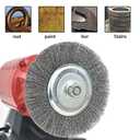 6in Wire Wheel Brush for Bench Grinder, Coarse Crimped Steel Wire 0.012" with 1/2" & 5/8" Arbor for Rust Removal - 2pack