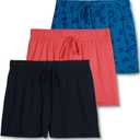 3 Pack: Women’s Plus Just my Size Soft Pajama Boxer Sleep Lounge Shorts PJ Bottoms Elastic Waistband Drawstring Stretch Casual 2023 Clothes Sweat Short Yoga Comfy Pockets Sleepwear Ladies, 3X