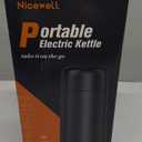 Travel Kettle, Dual Voltage Portable Electric Kettle 110V-220V-240V Smart Small Water Boiler for Tea & Coffee, 316 Stainless Steel, 6 Temperature Control and LCD Display, for Global Use (370ML)