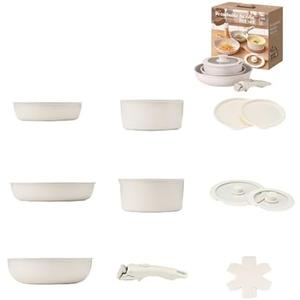 Gourmetific Cookware Set, Gourmetific Pan Set, Stackable Non-Stick Set, Pans With Removable Handles,Gourmetific Cookware Set, Oven Safe Cookware Set (22pcs)