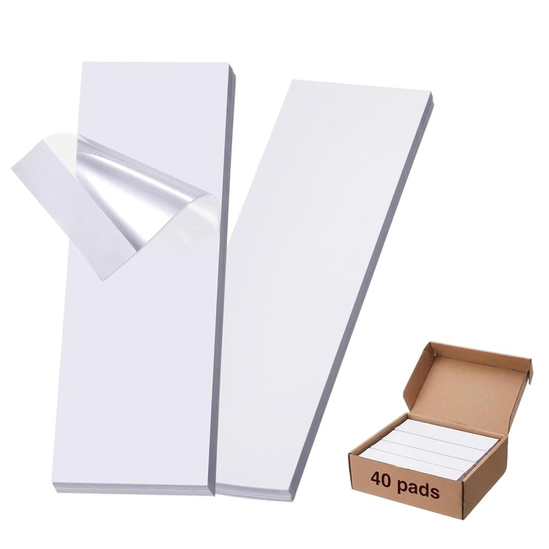 1000 Sheets 2'' x 6'' Pre-Cut Packaging Tape Packing Tape Strips, 25 Sheets Per Stack, Containing 40 Stacks for Protecting, Sealing, Packaging, Holding, Closing, Repairing