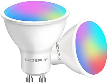 LEDEPLY Zigbee GU10 Smart Bulbs, Compatible with Hu*e*, Alexa & Google & ConBee (Hub Required), 5W(50W), LED WiFi Bulb, Dimmable, Color Changing &Tunable White, LED Track Light Bulbs, 2 Pack