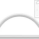 DoubleFill 1 Pcs 22 x 10 Inch Entry Door Frame Half Round Top Exterior Door Only Replacement Kit for 1" Glass (Glass Not Included), 1 Lite Exterior Front Doors Window Frame Replacement (Round Top)