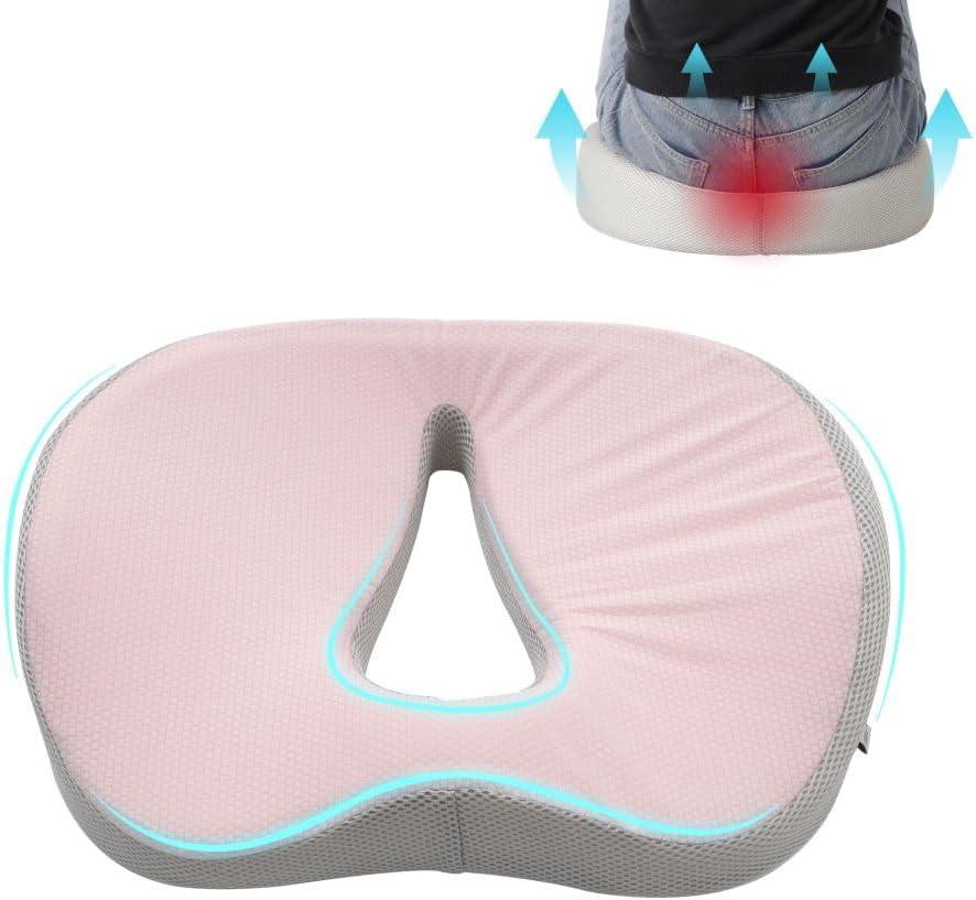 King Mills Plus Size Hemorrhoid Pillows for Sitting, Extra Large & Wide Hemorrhoid Pillow, Tailbone Cushion with Memory Foam Filling, Two Replaceable Cover