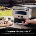 Ninja Artisan Electric Outdoor Pizza Oven with Stone | 12-inch Pizza in 3-minutes | 700F Max Temp | 5-in-1 Functionality Pizza, Bake, Broil, Proof & Warm | Makes Full Meals | Gray | MO201, Large