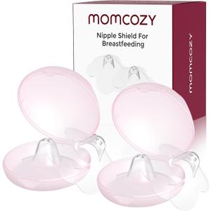 Momcozy Nipple Shield, Floral Contact Nipple Shield for Breastfeeding Moms with Flat or Inverted Nipples (24mm)