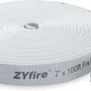 ZYfire Fire Hose - 2" ID x 100 FT Single Jacket EPDM Firefighter Hose with M F NST/NH Aluminum Couplings 750 PSI Burst Pressure Lightweight for Use in Firefighting