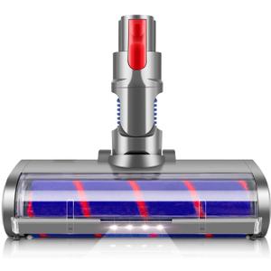E.LUO Floor Head Soft Roller Brush Compatible with Dyson V7 V8 V10 V11 V15 Vacuum Cleaners Parts Rotatable Motorhead