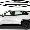 Side Window Trim Chrome Delete Vinyl Wrap Overlay fit for 2019 2020 2021 2022 2023 2024 2024 2025 Toyota Rav4 Accessories with Blackout Film Gloss Black Kits