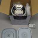 Automatic Cat Feeder and Water Dispenser FW1, Wire or Battery Cat Food Dispenser Timer Pet Feeder - Locking Lid, Desiccant Bag, Programmable Portion Control, 4 Daily Meals, 10s Voice Recorder-Blue