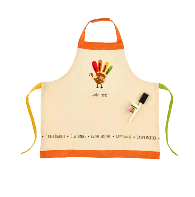Turkey Handprint Apron Size Range: 2-6 years