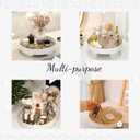 Round Decorative Tray for Coffee Table, Entryway Table, Bathroom Decor, Desk Organizer for Perfume, Candles, Keys, Jewelry Home Decor Trays (Round) (9")