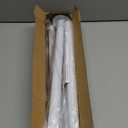 White Shower Curtain Rod,1 Inch Diameter Stainless Steel Adjustable Spring Tension Rods 32 to 80",with Holders,Anti-Slip,Curtain Rods No Drilling(1 Pack)