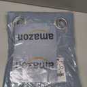 RYB HOME Sliding Glass Door Curtains 96 inches Long, Semi Sheer Thick Light Filtering Grommet Drapes for Bright Airy Privacy Space Living Room Dining Room, Stone Blue, 2 Panels