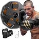 Music Boxing Machine - Smart Wall-Mounted Boxing Trainer with 9 Modes & Speeds, Bluetooth Music, LED Display, Gloves & USB Cable for Professional Training & Fitness - Black