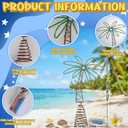 2 x 12" Metal Palm Coconut Summer Tree Topper Decor with LED Lights